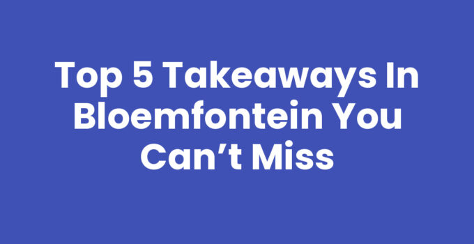 Delicious takeaways in Bloemfontein showcasing local flavors