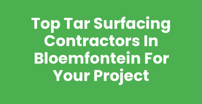 Tar surfacing contractors in Bloemfontein applying new asphalt