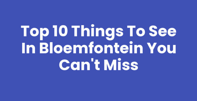 Discover the top things to see in Bloemfontein, including museums and parks.