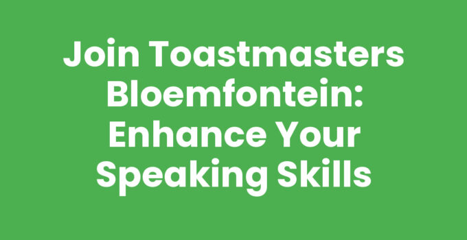 Toastmasters Bloemfontein members engaging in public speaking activities