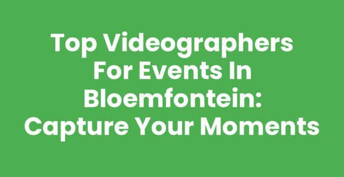 Videographers for events Bloemfontein capturing a wedding moment