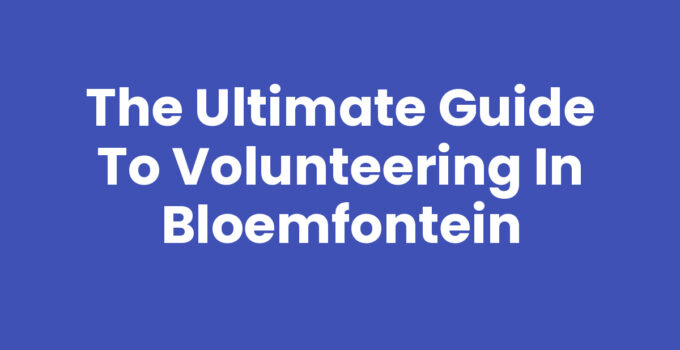 A group of volunteers engaged in community service in Bloemfontein