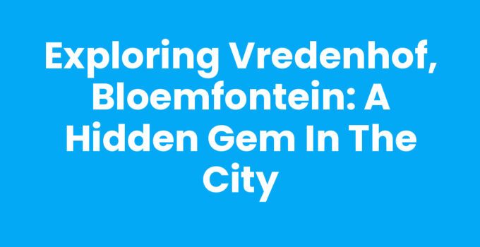 Vredenhof, Bloemfontein - A scenic view of the neighborhood.