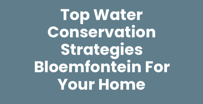 Water conservation strategies Bloemfontein with a rainwater harvesting system.