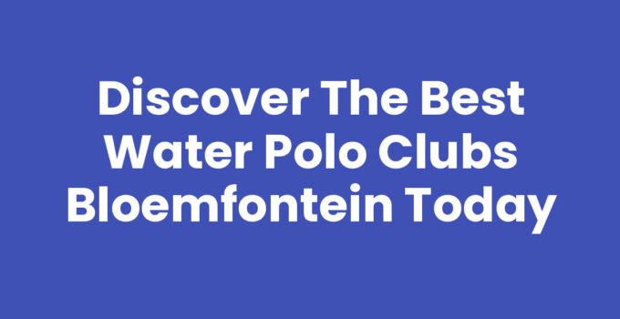 Water polo clubs in Bloemfontein training session