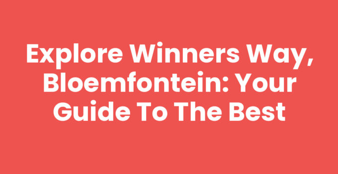 Winners Way, Bloemfontein - A beautiful park with family activities.