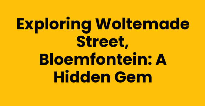 Woltemade Street, Bloemfontein: A Scenic View of the Street