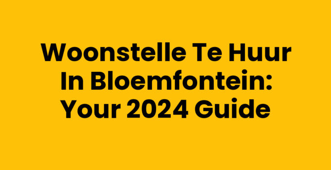 Woonstelle te huur in Bloemfontein - modern apartments